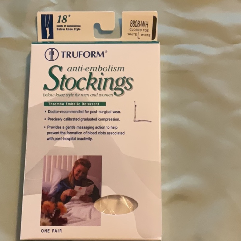 White Anti-Embolism Stockings